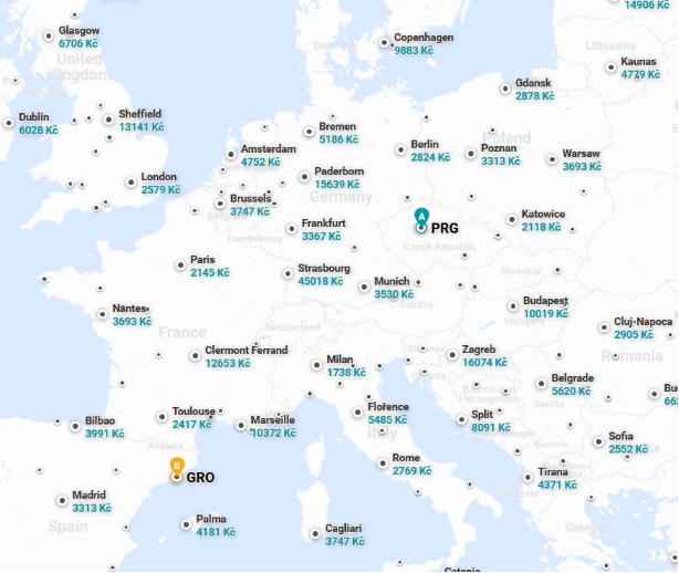Girona -mapa