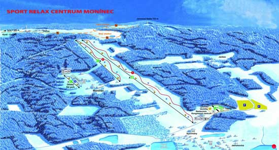 Ski mapa Moninec