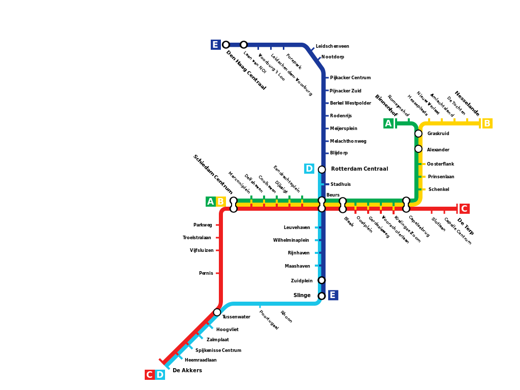 Mapa metra Rotterdam