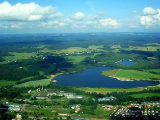 letecký pohled - Třeboň