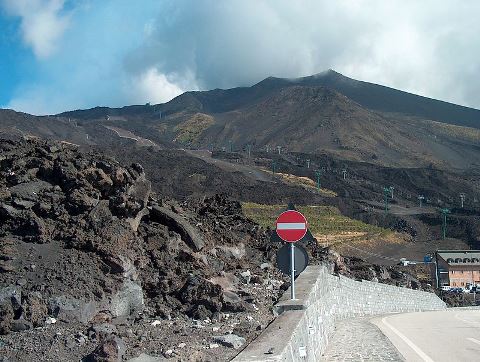 Sopka Etna na Sicílii