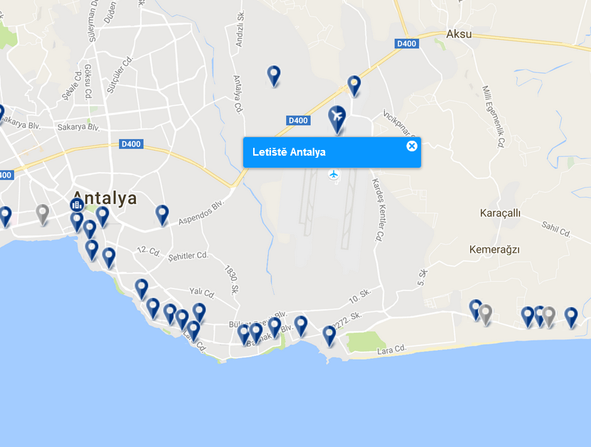 Antalya - ubytování