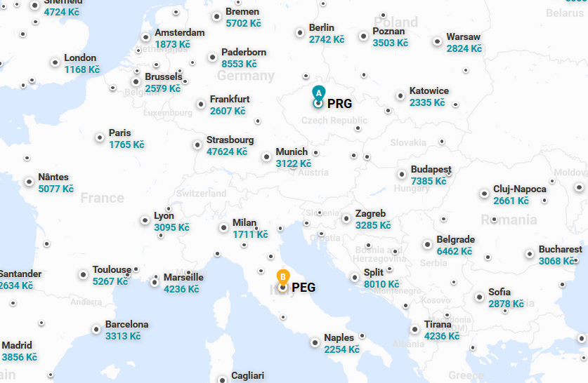 Mapa Perugia