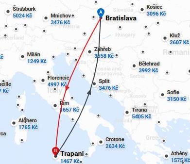 Mapa Trapani