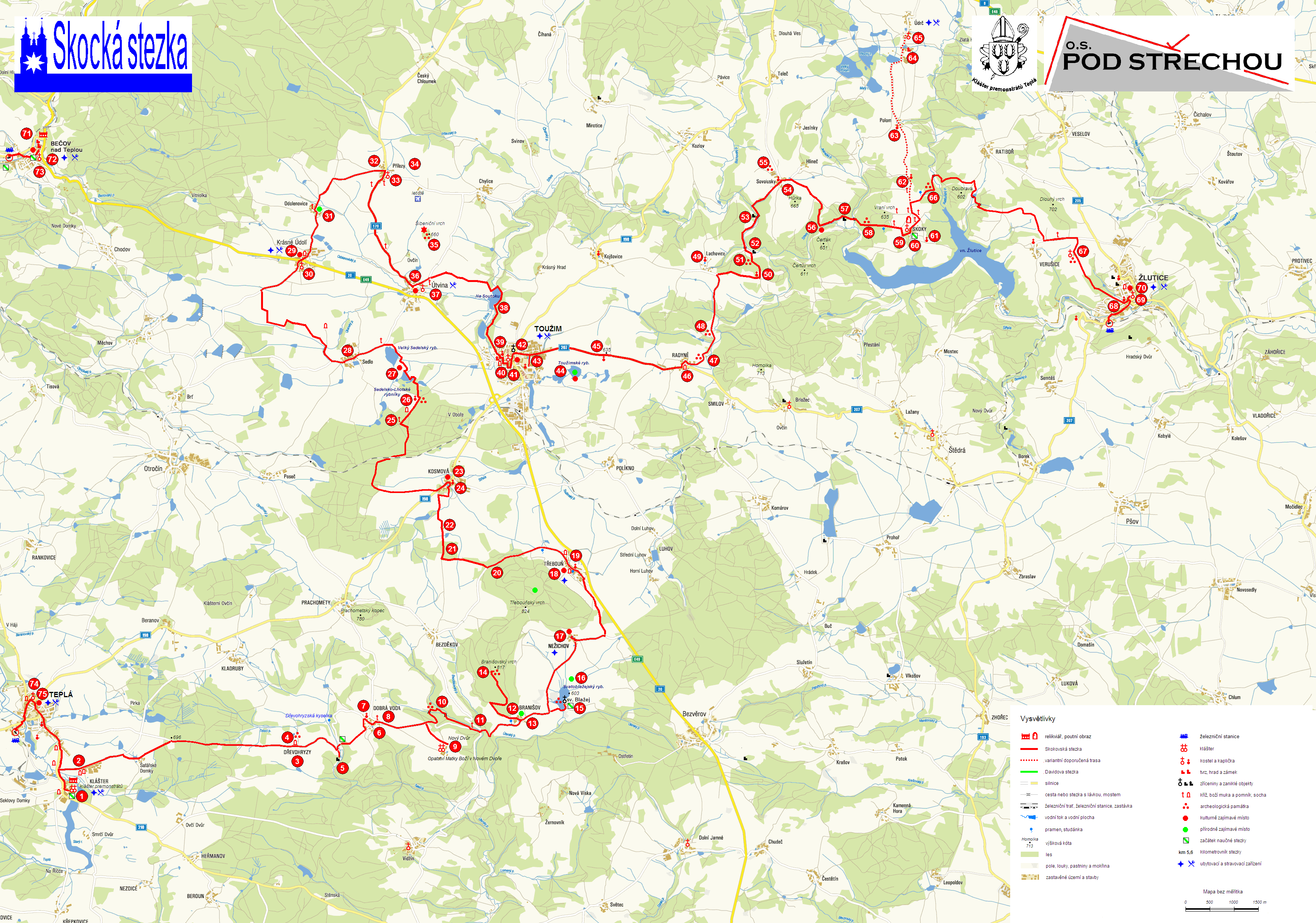 Skokovská stezka-mapa