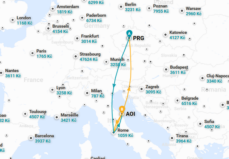 Ancona - trasa letu