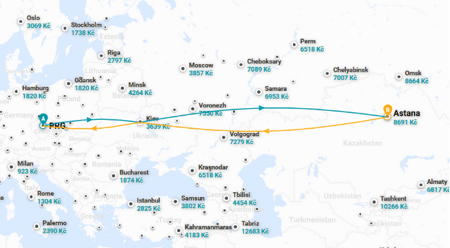 Astana trasa letu