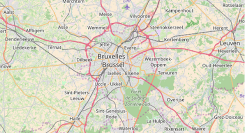 Brusel - mapa