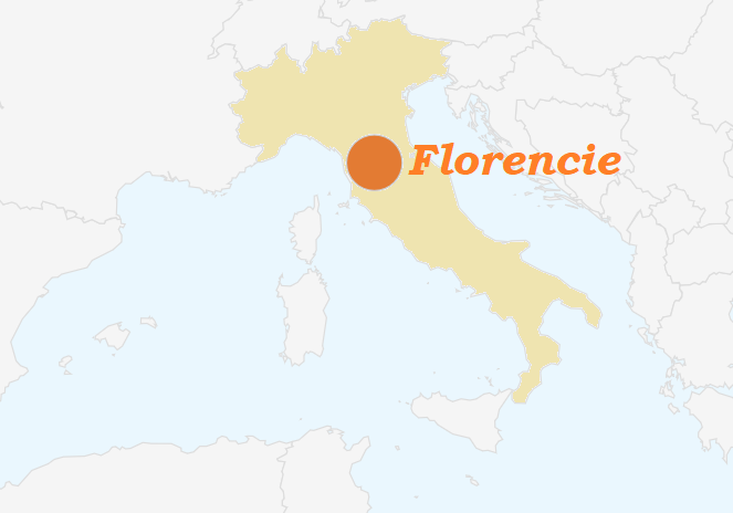 Florencie na mapě Itálie