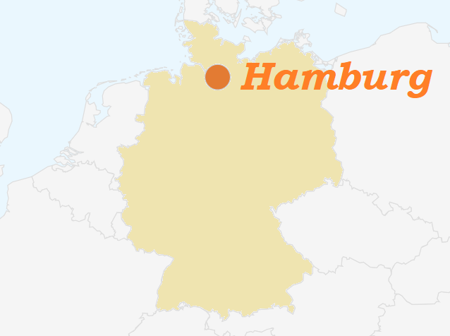 Poloha Hamburku na mapě