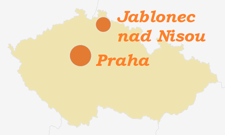 Poloha Jablonce nad Nisou na mapě