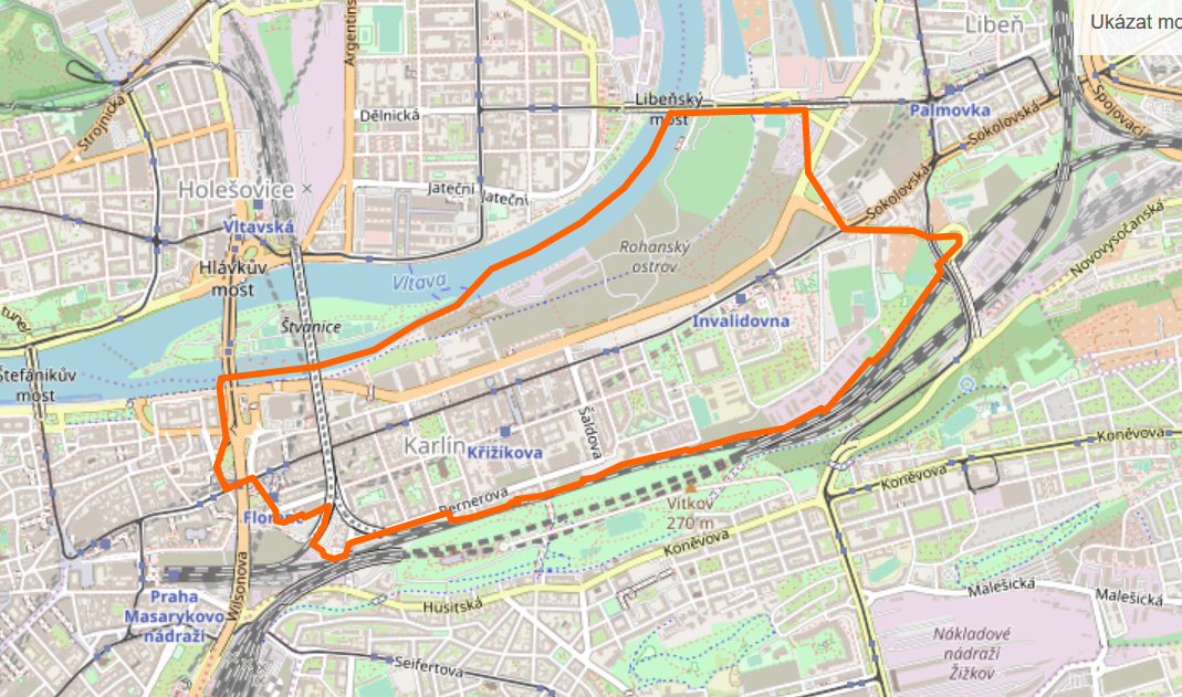 karlin mapa Mapa městské části Karlín | Rádi cestujeme | nejen levné letenky  karlin mapa