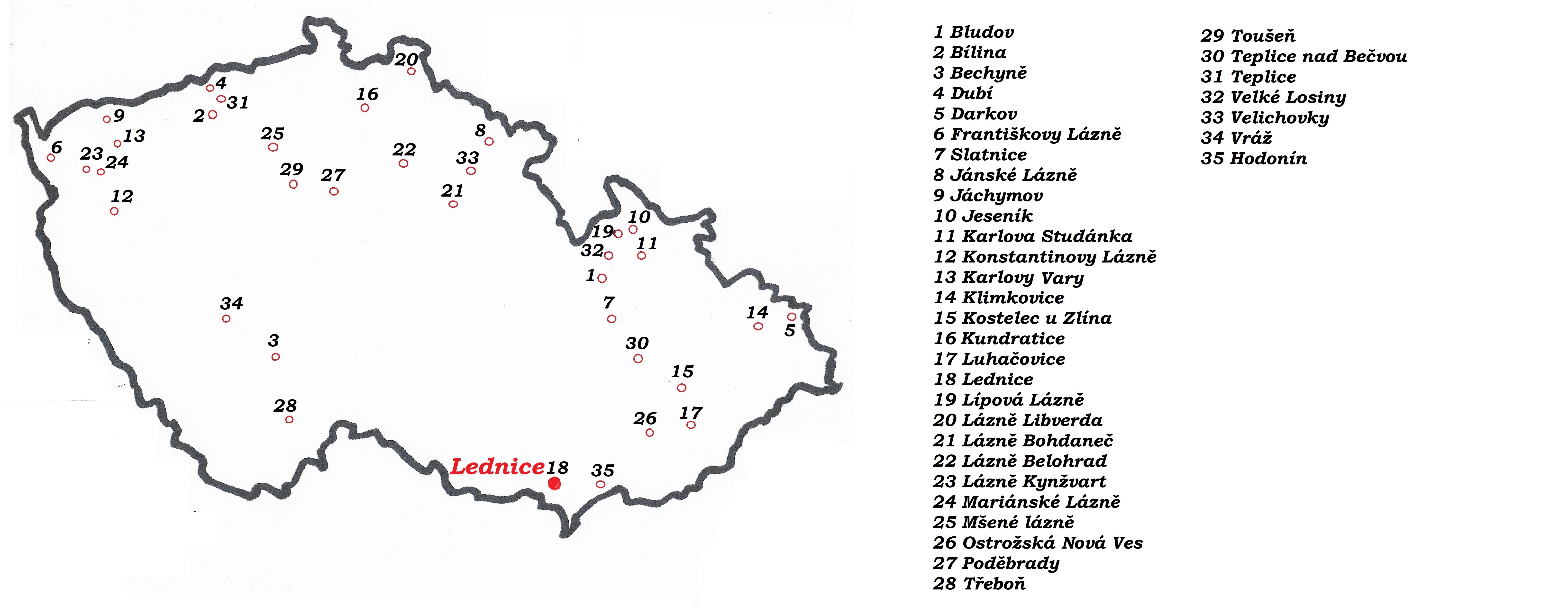 Lednice na mapě