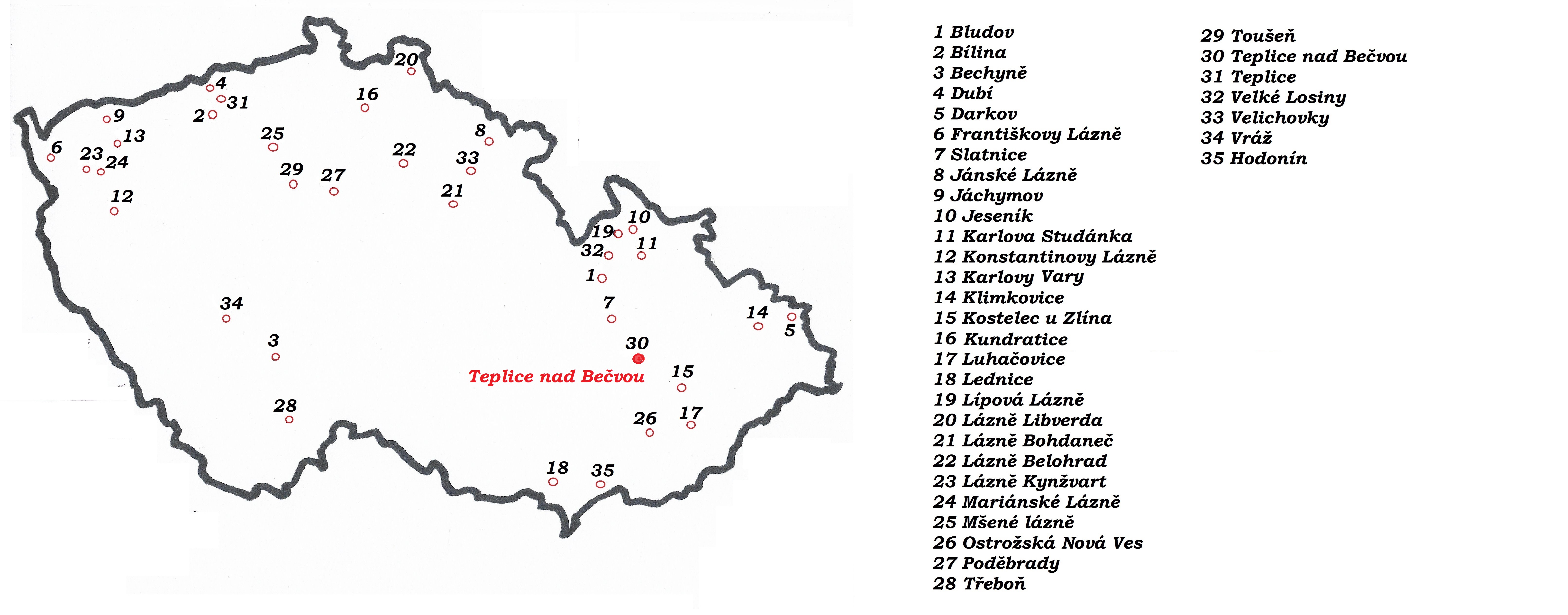 Mapa - Teplice nad Bečvou