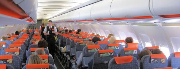 Uvnitř letadla - EasyJet