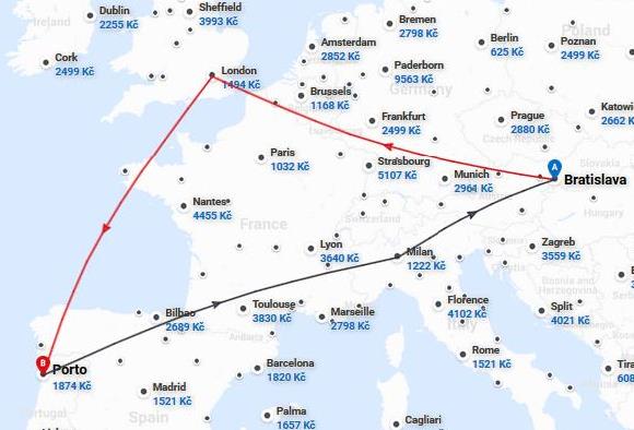 Mapa, www.radicestujeme.eu