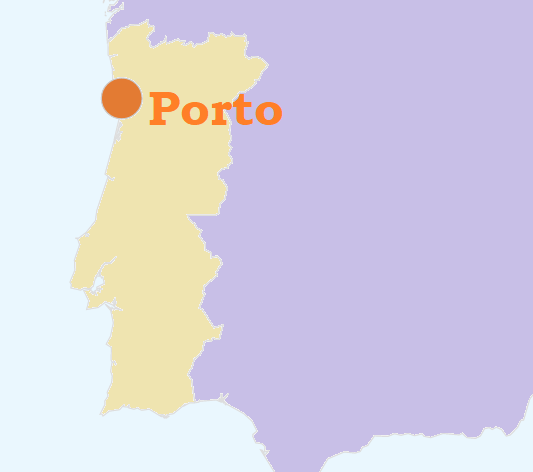 Porto na mapě