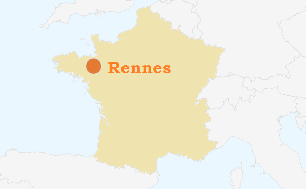 Rennes na mapě
