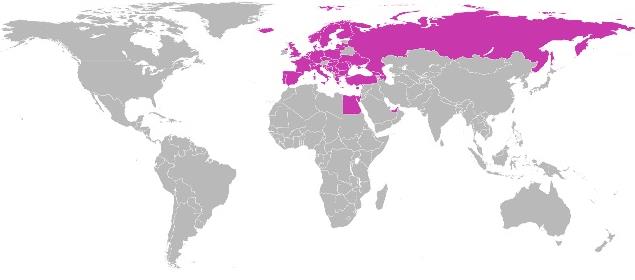 Mapa Wizzair