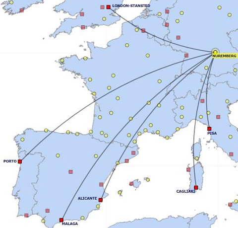 Ryanair - mapa