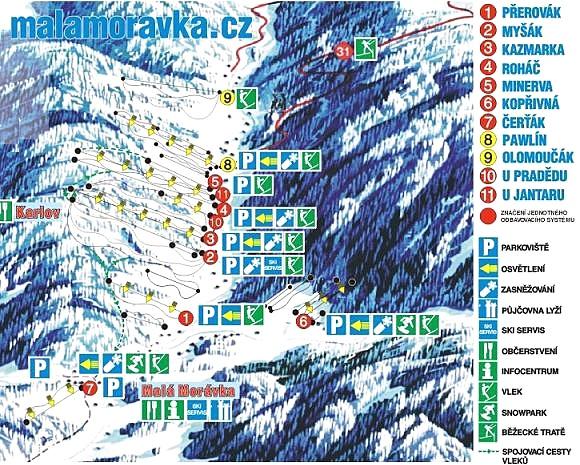 Skimapa - Malá Morávka Karlov