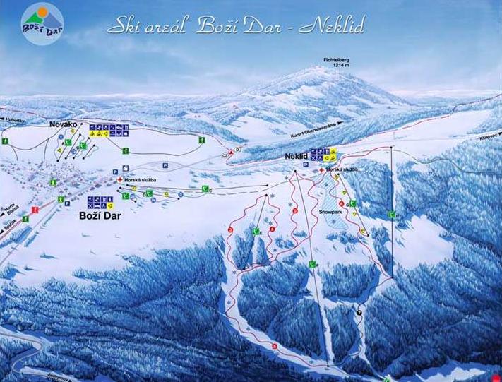 Ski mapa - Bozi Dar
